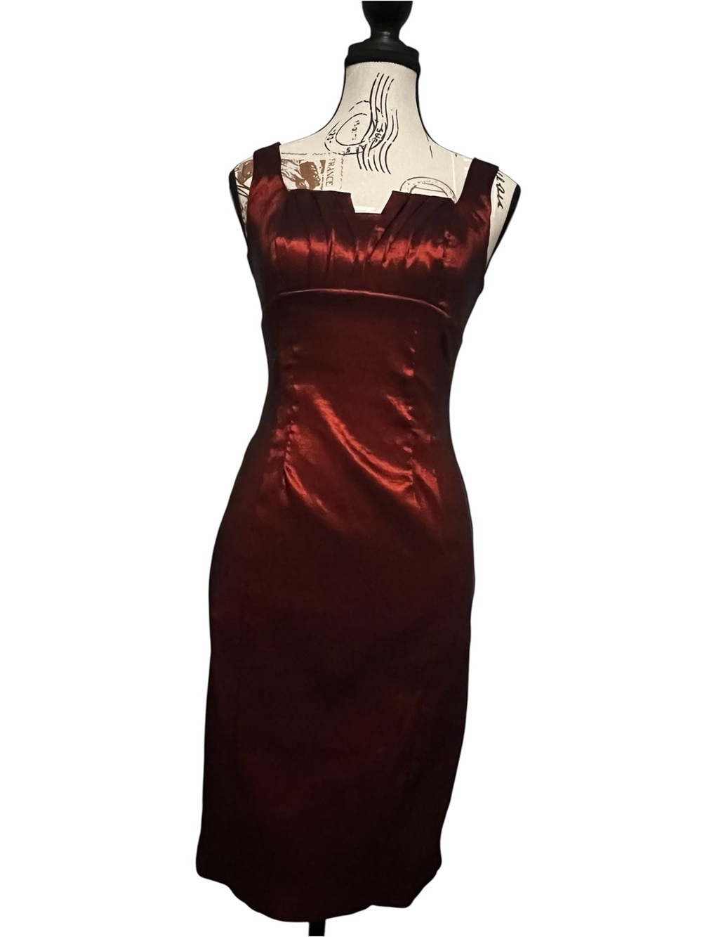 Pompous Studio Brand Shiny Red Prom Bodycon Dress-women’s size 4. Mid 2000’s Y2K